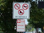 Ottawa, KS No Bikes Sign